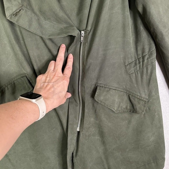 Anthropology BB Dakota Jacket Women Sz S Quilted Sleeves Oversized Asymmetrical - Picture 7 of 16